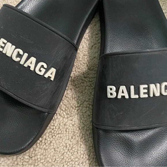 Balenciaga Black Slide Sandals - Picture 3 of 13